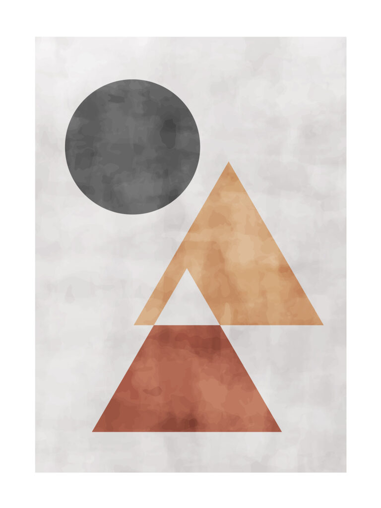 Retro poster driehoeken